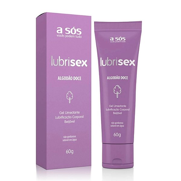 Gel Lubrificante Beijável Lubrisex Algodão Doce