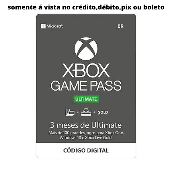 Xbox Game Pass Ultimate 3 Meses - Código 25 Dígitos - Venger Games