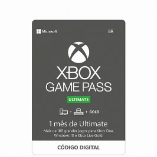 Gif Card Xbox Game Pass Ultimate - 1 mês gratuito