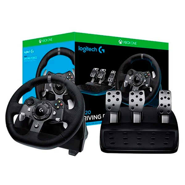 Volante Logitech G920 Driving Force para Xbox Series X|S, Xbox One e PC -  941-000122