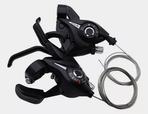 Alavanca Passador Alumínio Rapid Fire 21v 3x7 Com Manete E Cabos