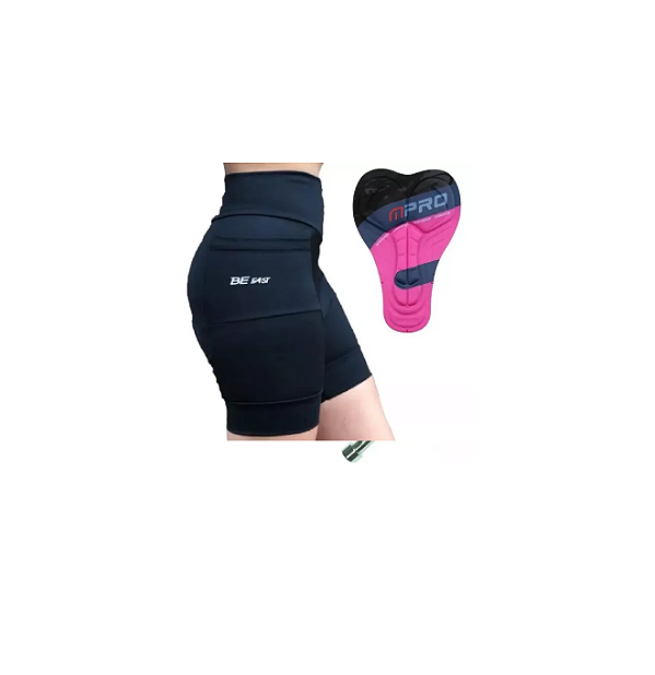Bermuda Ciclismo Mtbbike Be Fast Preta Forro Em Gel Feminina