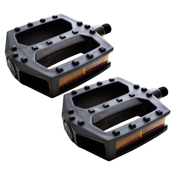 Par Pedal Nylon Plataforma Bike Rosca Grossa 9/16 C Refletor