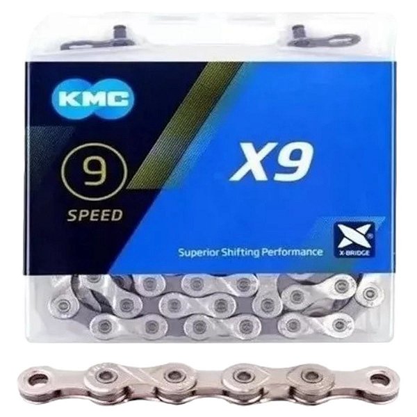 Corrente 9v Bike Silver Prata X9 116 Elos Mtb Speed Biciclet