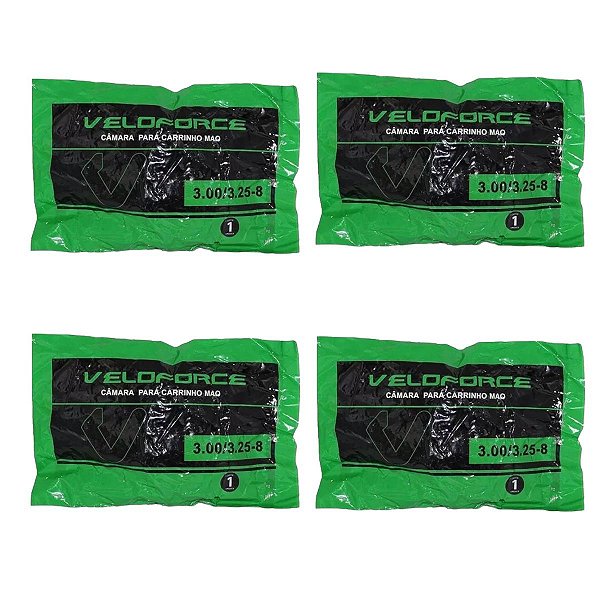 Kit 4 Câmara De Ar 3.00/3.25x8 Carrinho De Mão Carriola Bike