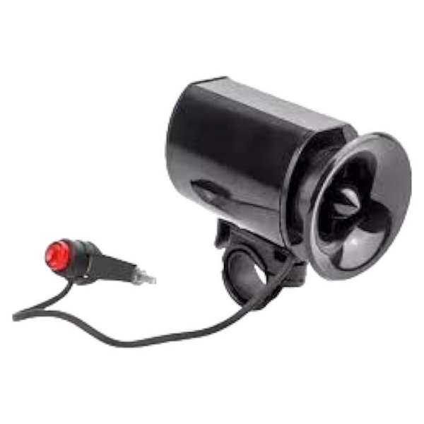 Buzina Eletrônica 6 Sons Sirene Com Bateria Para Bicicleta