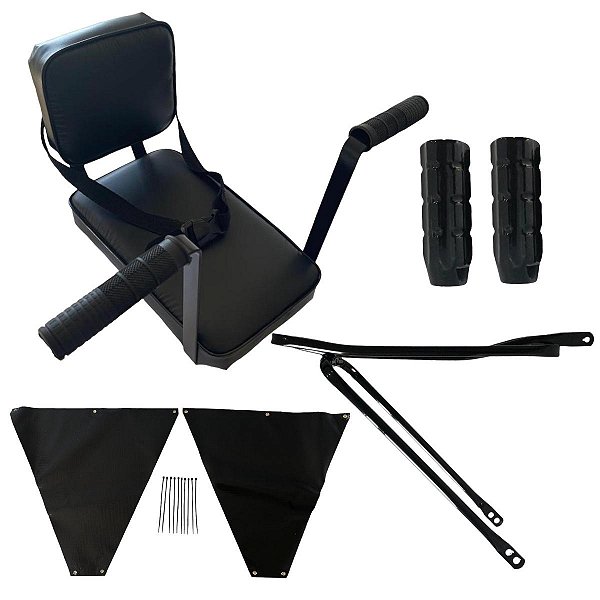 Kit Aro 29 Cadeirinha + Bagageiro Prot. Trolhinha Preta Bike