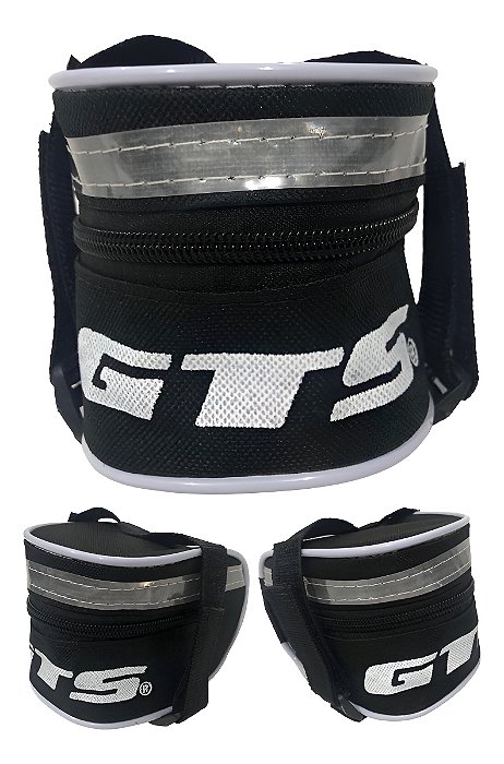 Bolsa De Selim Bicicleta Com Refletor Bike Gts Mtb Speed Urb Preto