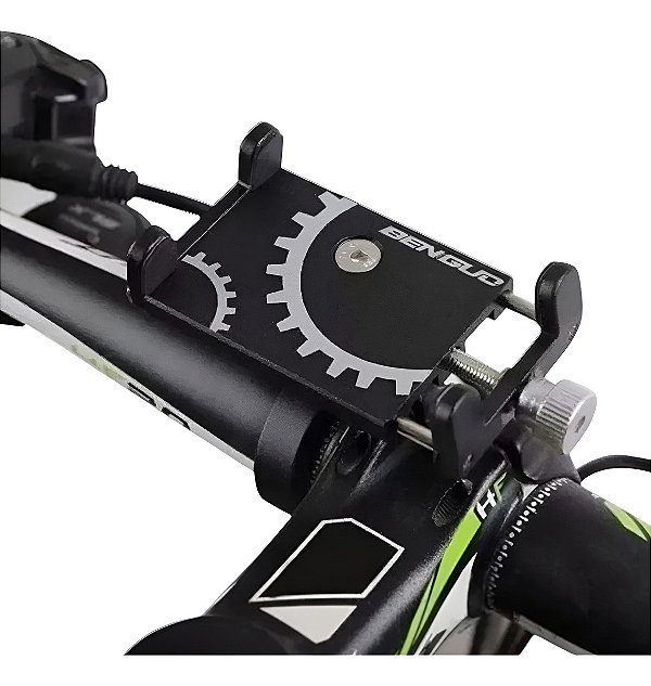 Suporte De Celular Bike Bicicleta Moto Liga Alumínio Seguro Preto