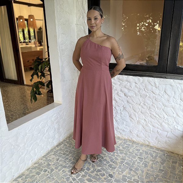 VESTIDO OMBRO SÓ GANACHE