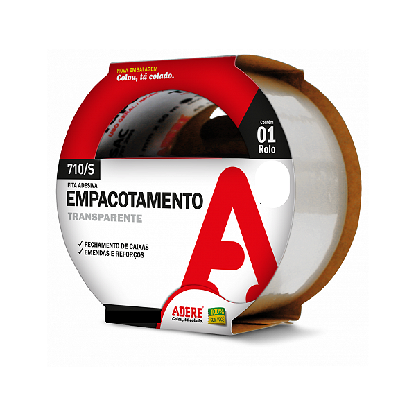 Fita de Empacotamento Transparente (710) 45mmX40m - ADERE