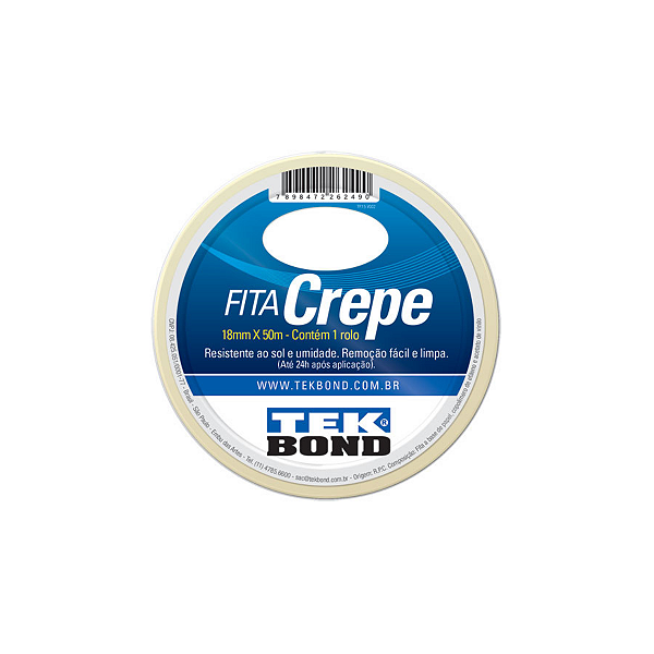 Fita Crepe 18mmX50m  -  TEK BOND