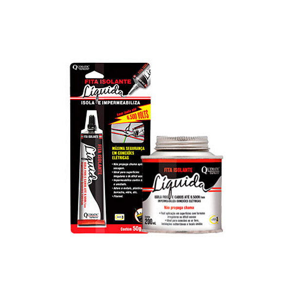 Fita Isolante Líquida Preta - 200 ml - QUIMATIC