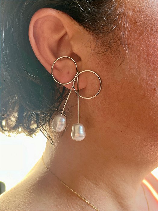 Brinco Laço Perolado