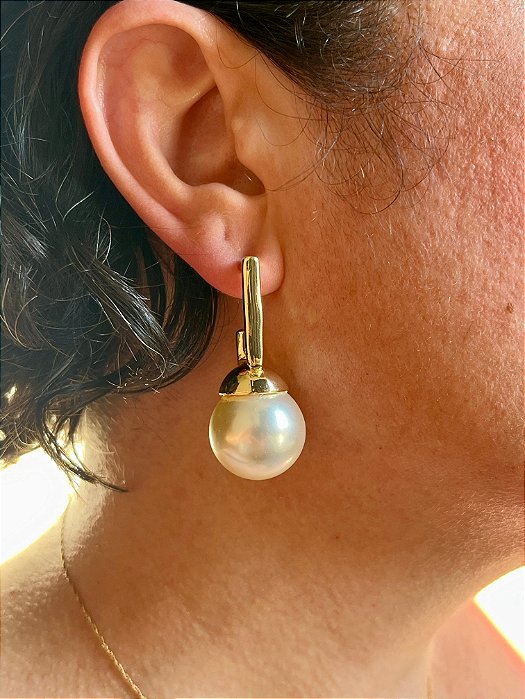 Brinco Pérola Dourada