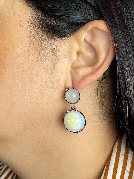 Brinco Pérola Mabe Prata