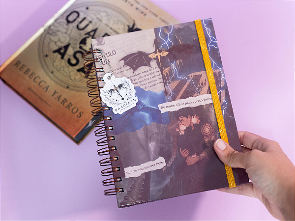 Diário de Leituras - Quarta Asa - Colagem Xaden & Violet