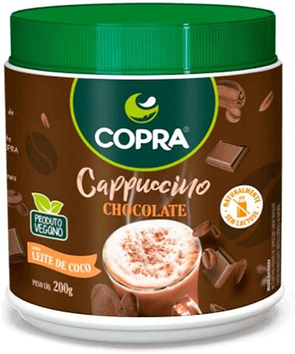 CAPPUCCINO VEGANO COM CHOCOLATE