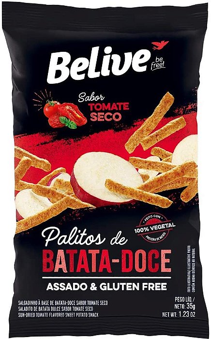 PALITOS DE BATATA DOCE SABOR TOMATE SECO
