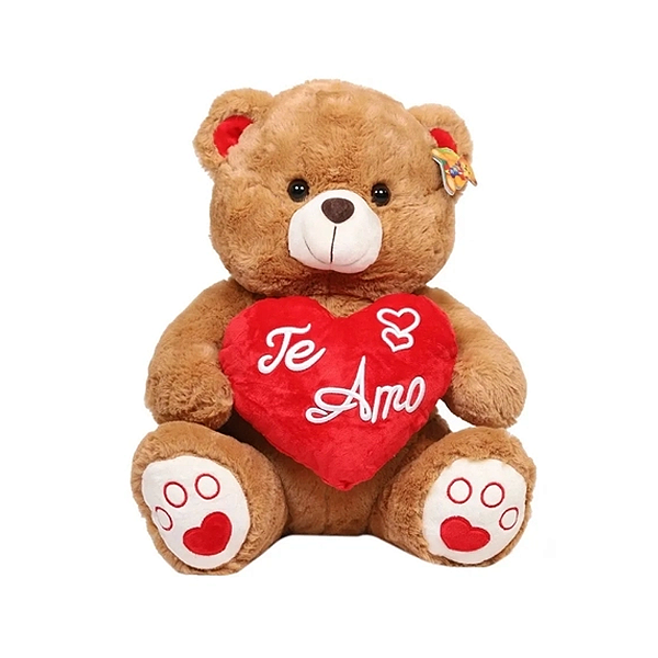 Urso Pelúcia Coração Te Amo 42cm