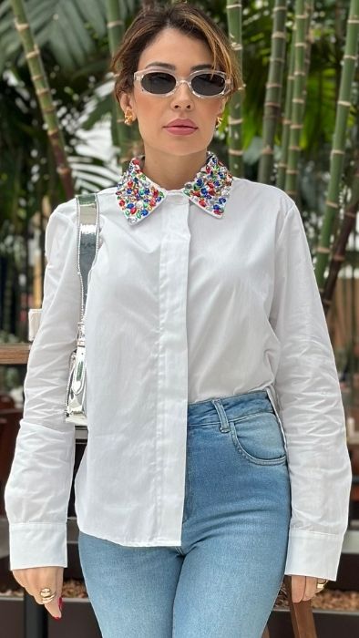Camisa Luciana Bordada
