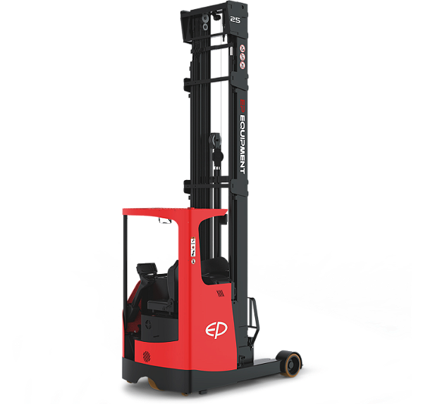 Empilhadeira Retrátil Lítio EP CQD 25RVF - 2,5 tons, elevação até 12,5m