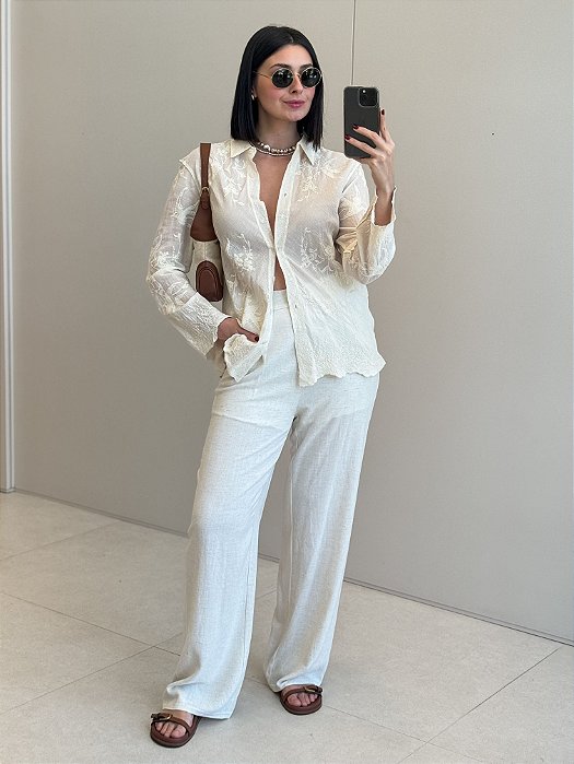 CAMISA BOHO CECI RENDADA