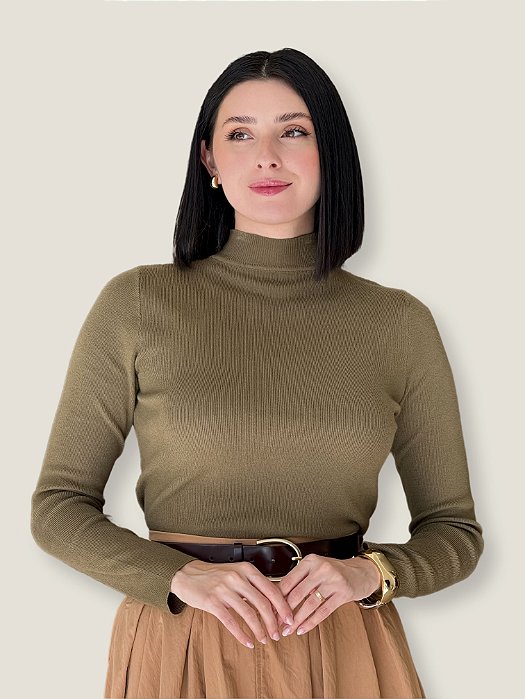 BLUSA ISABEL TRICOT MANGA LONGA TOQUE DE CACHEMIR