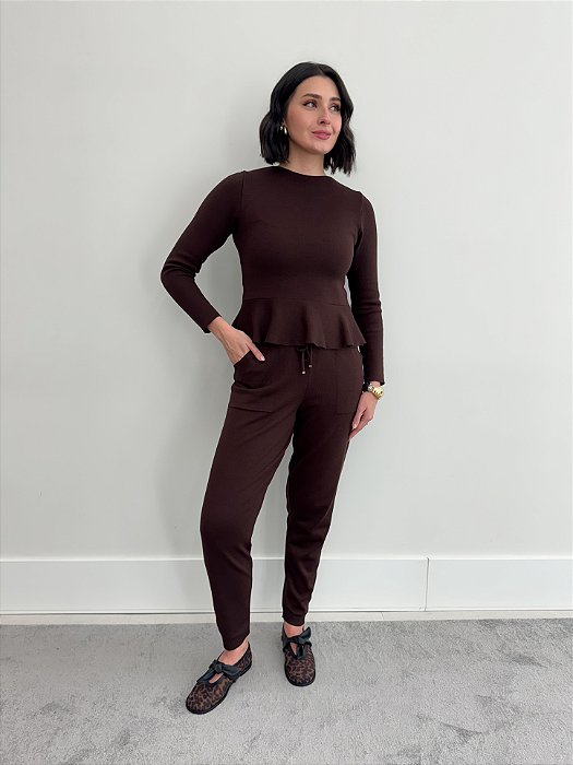CONJUNTO URSULA PEPLUM TRICOT