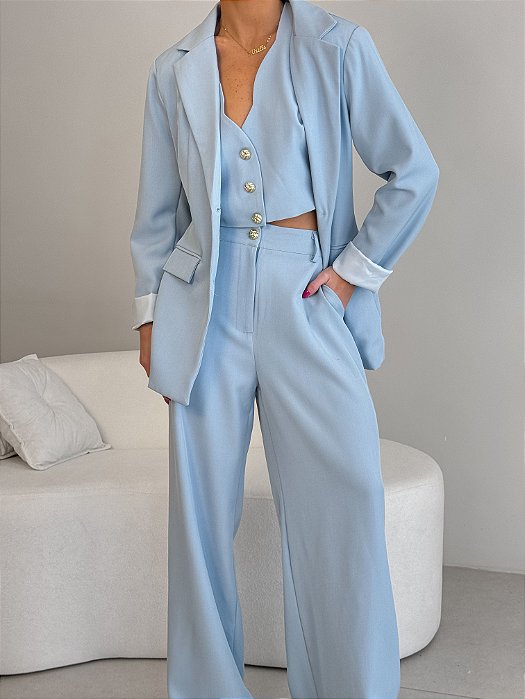 BLAZER FEMININO ALFAIATARIA COM BOTÕES DOURADOS