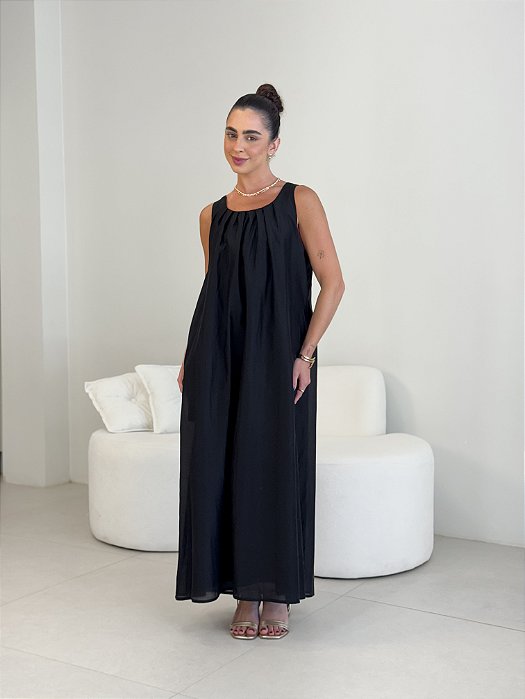 VESTIDO MIDI MINIMALISTA FEMININO