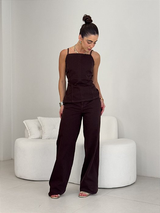 CALCA JEANS WIDE LEG LIVIA