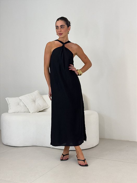 VESTIDO MIDI VISCOSE FRENTE UNICA JOANA