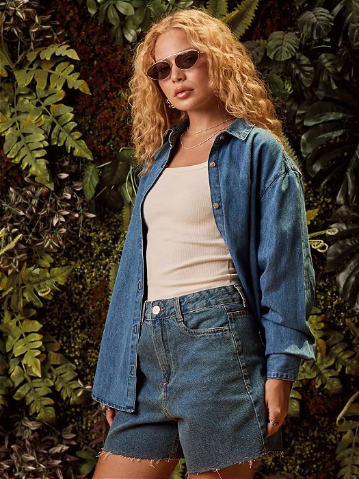 SHORTS JEANS FEMININO LINA