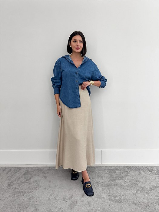 SAIA MIDI EVASE VISCOSE