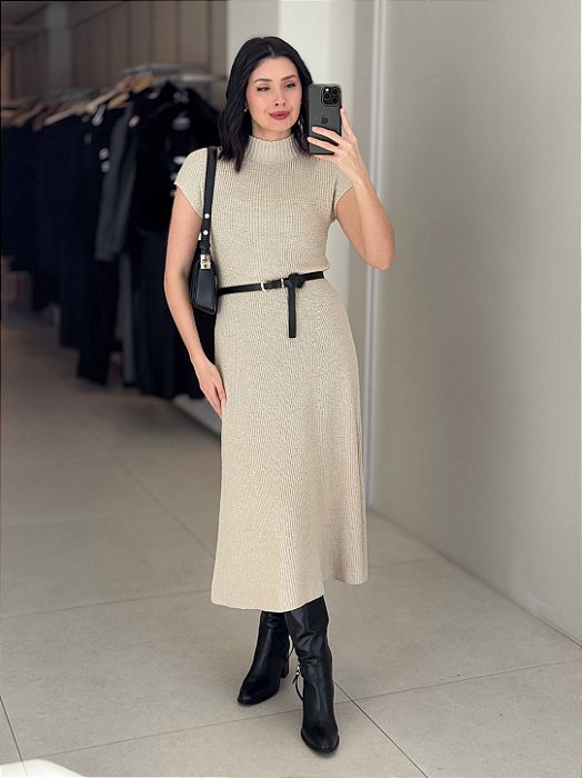 Vestido Midi Tricot Elegante