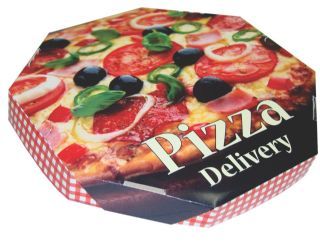 Caixa para Pizza Oitavada 25cm x 3cm - 25 Unidades