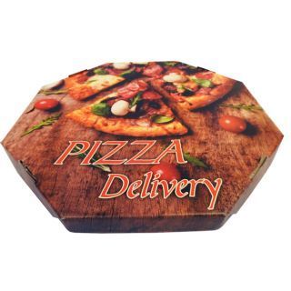 Caixa para Pizza Oitavada 40cm x 3cm - 25 Unidades