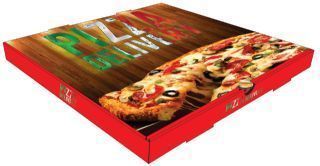 Caixa para Pizza Formato Quadrada 25cm X 3cm - kit 25 Unidades
