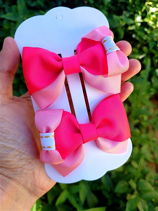 Laço Gravatinha Duplo com detalhe de laço