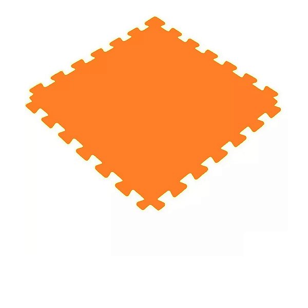 Tatame Tapete EVA 100x100x1cm 10mm Laranja