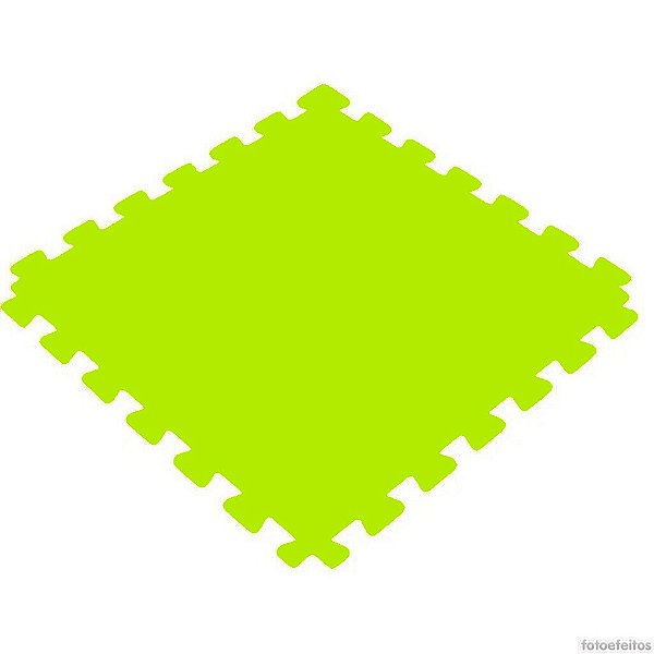 Tatame Tapete EVA 100x100x1cm 10mm Verde Limão