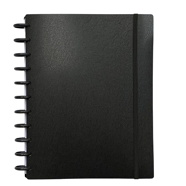 Caderno de Discos Basic Black - Universitario (11 Discos) - Disco G