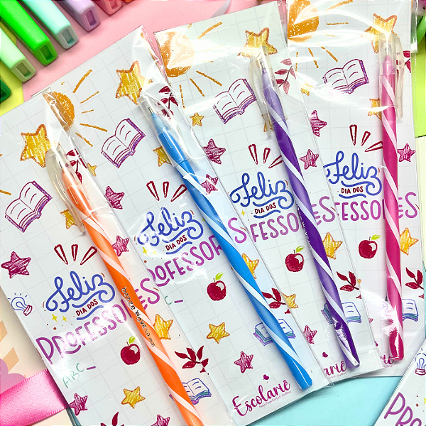 Kit Dia dos Professores Caneta - Escolariê