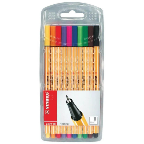 Caneta Fineliner Point88 Estojo c/ 10 Cores - Stabilo