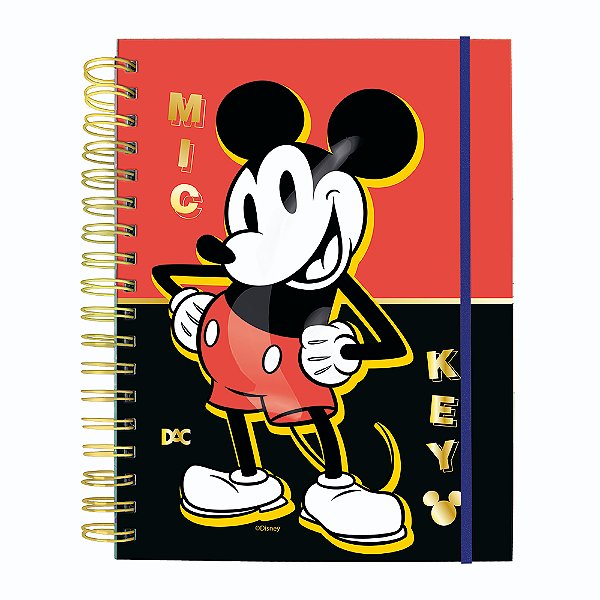 Caderno Smart Universitário Disney Mickey com 80 Folhas Reposicionáveis 90g  - DAC