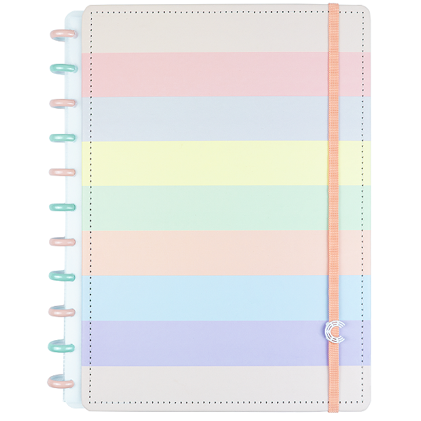 Caderno Inteligente Arco-Íris Pastel - Grande