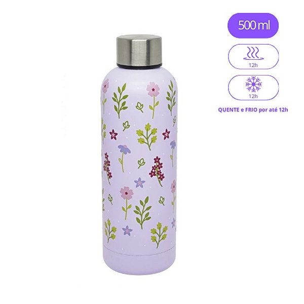 Garrafa Térmica 500ml Hot & Cold Lilac Fields By Sof - Molin