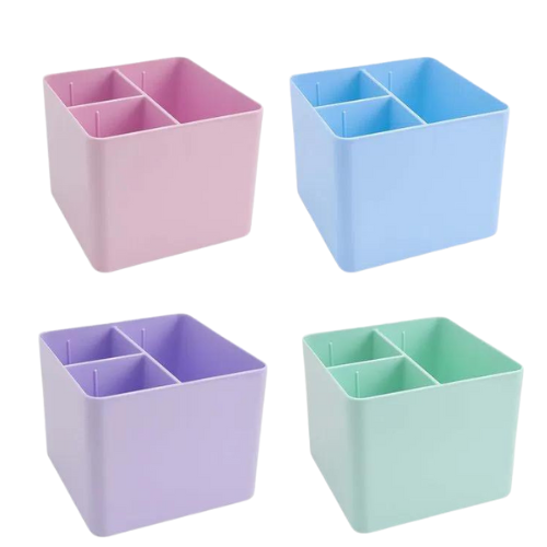 Porta Objetos Home Office Organizador De Mesa Com 3 Divisórias - Dello