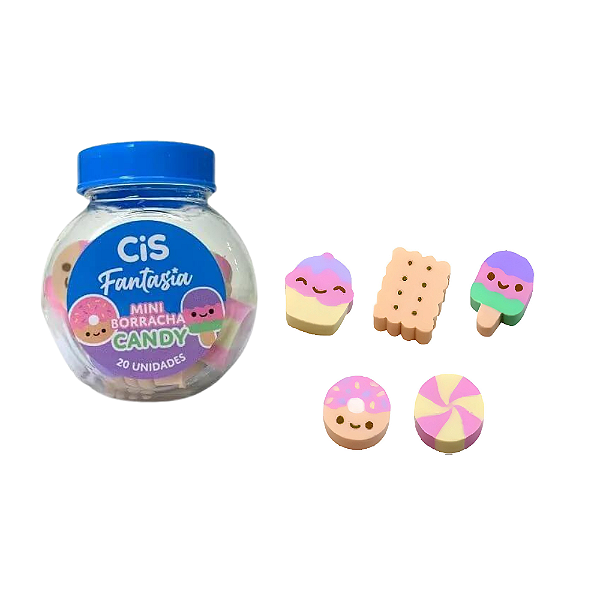 Borracha Fofa Mini Candy 20 Unidade - CIS